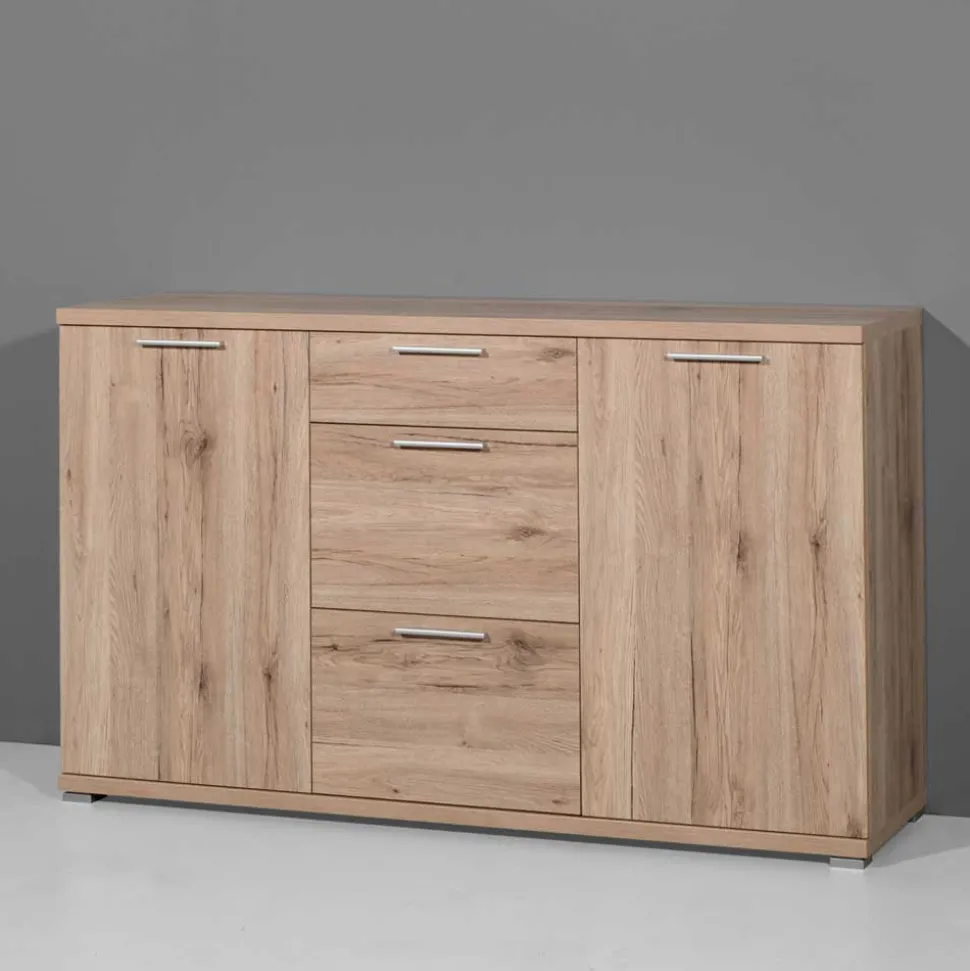 Wohnzimmer Sideboard Endrew in Eiche Sanremo