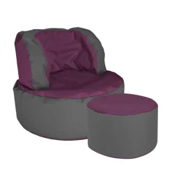 Wohnzimmer Sitzsack Mapilia in Violett Grau