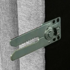 Wohnzimmer Stoffhocker in Hellgrau - Horedion