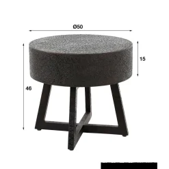 Wohnzimmer Tisch in Schwarzbraun - Myranga