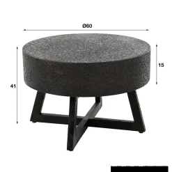 Wohnzimmer Tisch in Schwarzbraun - Myranga