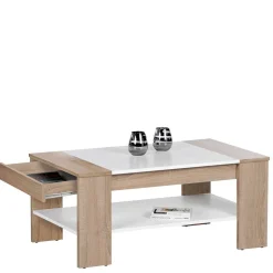 Wohnzimmer Tisch in Weiß & Sonoma-Eiche - Dranico