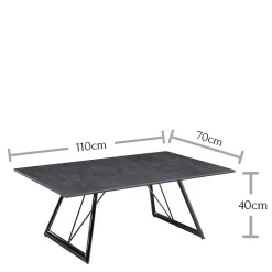 Wohnzimmer Tisch mit Keramikplatte - Lucky