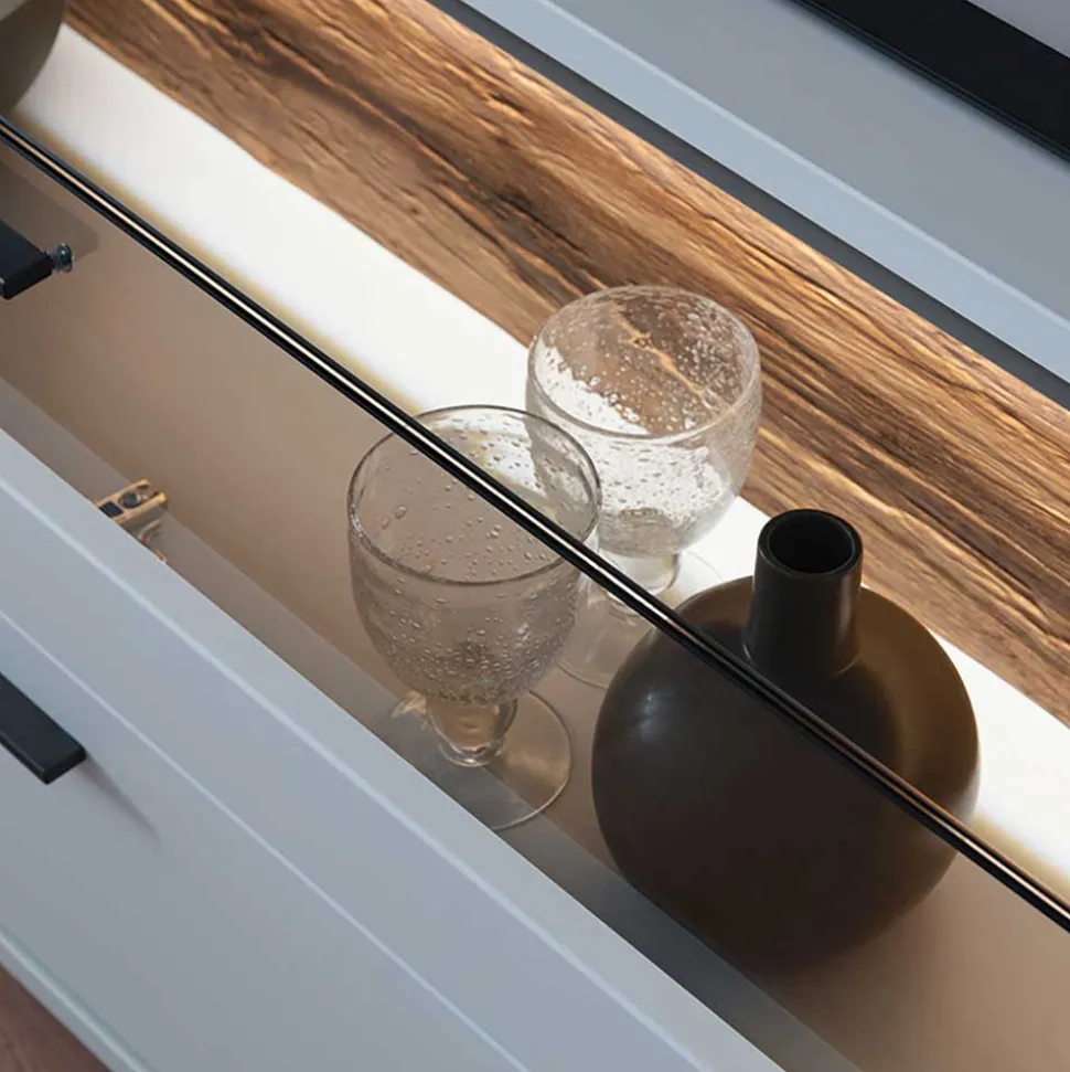 Wohnzimmer TV Anbauwand 270 cm breit - Apulco (dreiteilig)