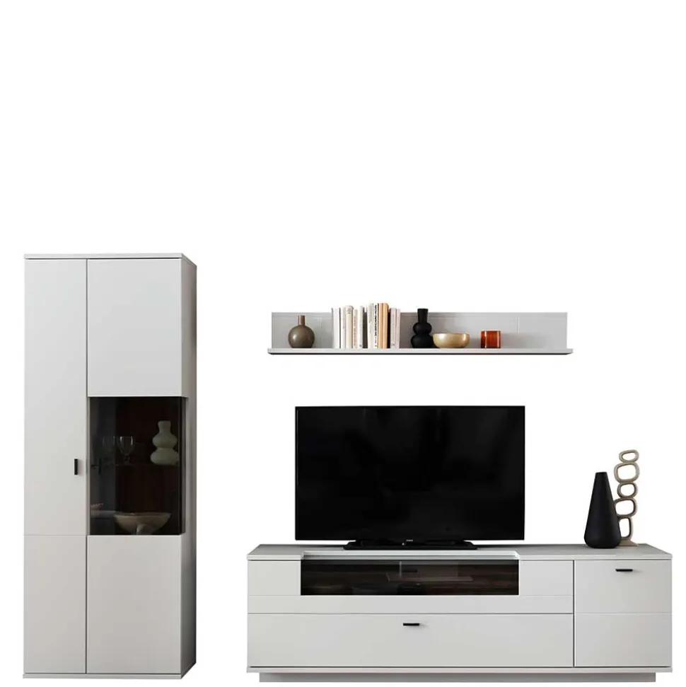 Wohnzimmer TV Anbauwand 270 cm breit - Apulco (dreiteilig)