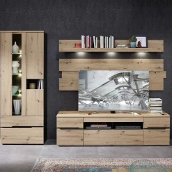 Wohnzimmer TV Anbauwand in Wildeiche - Kuetra (dreiteilig)