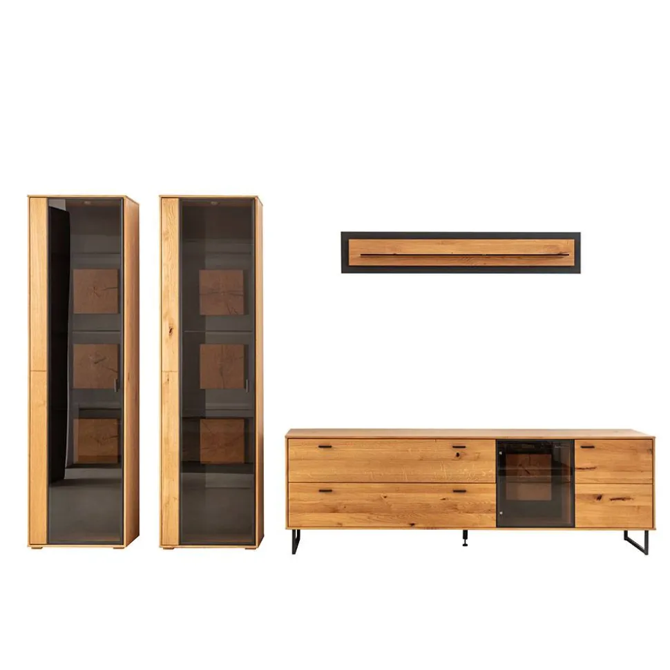 Wohnzimmer TV Wohnwand modern - Drinidad (vierteilig)