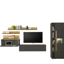 Wohnzimmer TV-Anbauwand Set - Ahilav (sechsteilig)