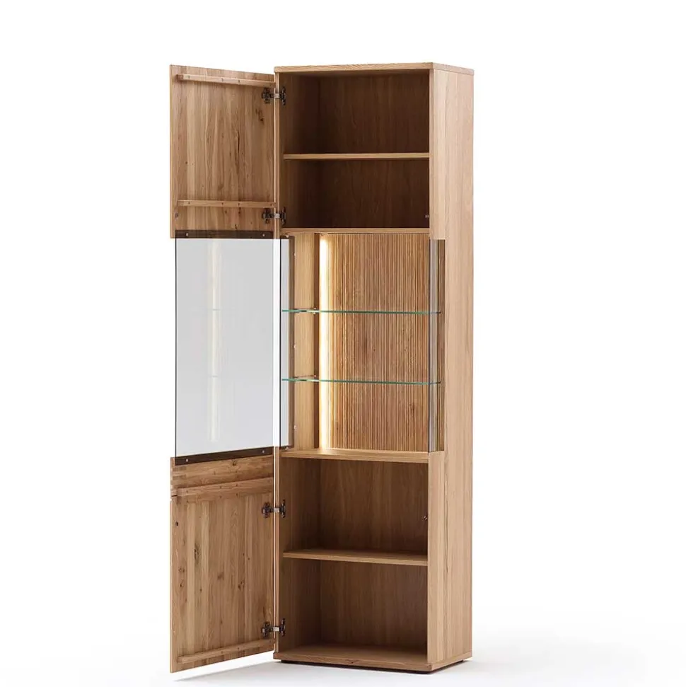 Wohnzimmer Vitrine in Eiche Bianco geölt - Crupean