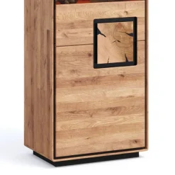 Wohnzimmer Vitrine mit Hirnholz Applikation - Shipper