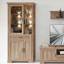 Wohnzimmer Vitrine mit LED Beleuchtung - Barack