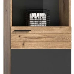 Wohnzimmer Vitrinenschrank in der Größe 57x200x37 cm - Lucios