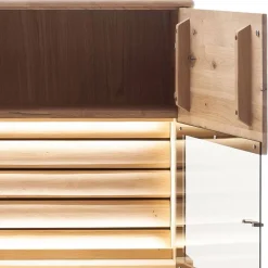 Wohnzimmer Vitrinenschrank in Asteiche Hell - Azzurian