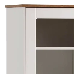 Wohnzimmer Vitrinenschrank in Weiß - Cabinda