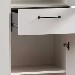 Wohnzimmer Vitrinenschrank in Weiß - Cabinda