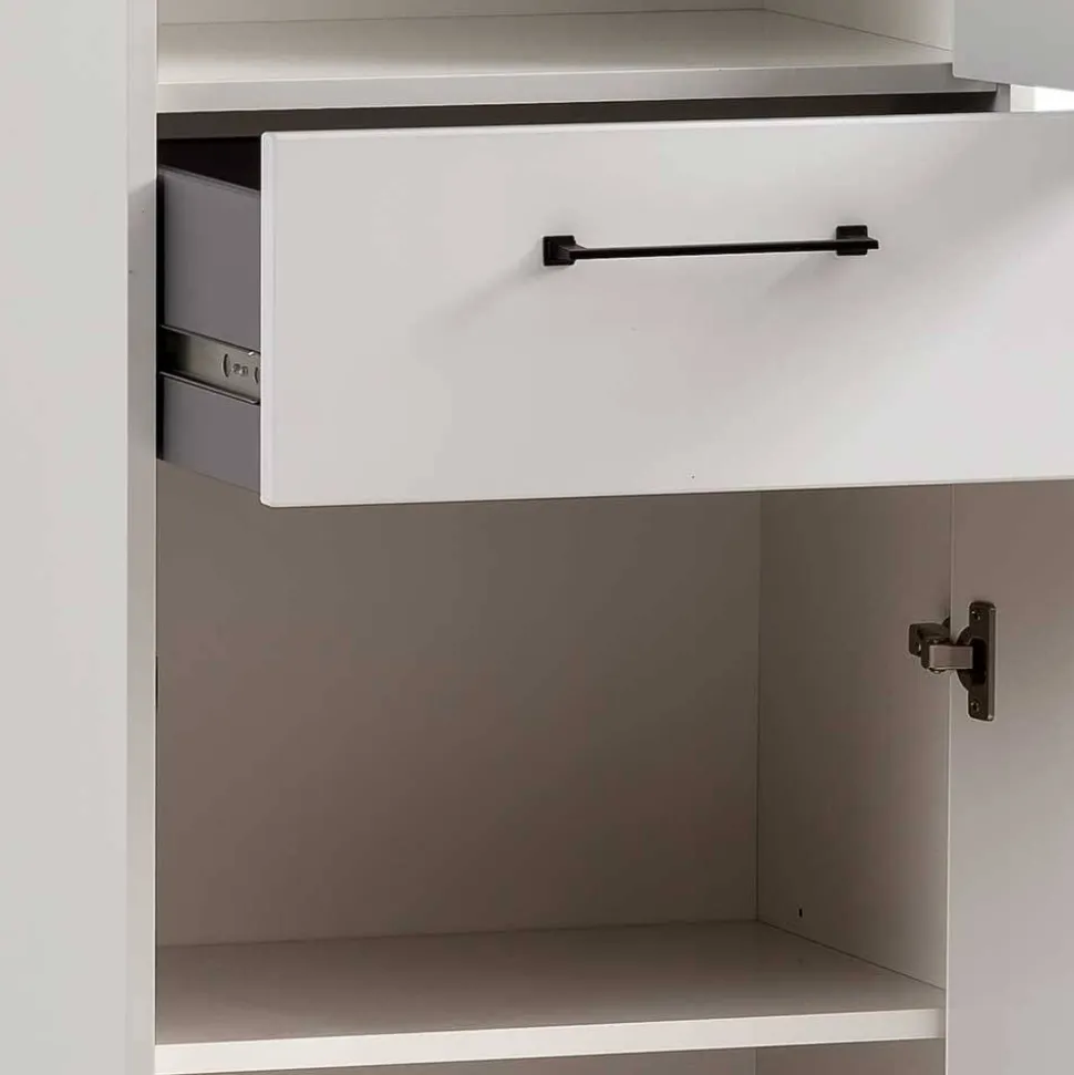 Wohnzimmer Vitrinenschrank in Weiß - Cabinda