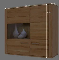 Wohnzimmer Wohnwand Athias aus Kernbuche (vierteilig)