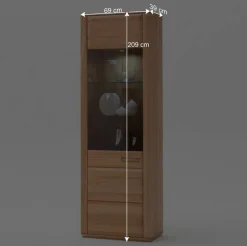 Wohnzimmer Wohnwand Athias aus Kernbuche (vierteilig)