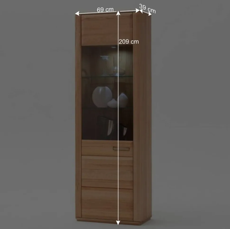 Wohnzimmer Wohnwand Athias aus Kernbuche (vierteilig)