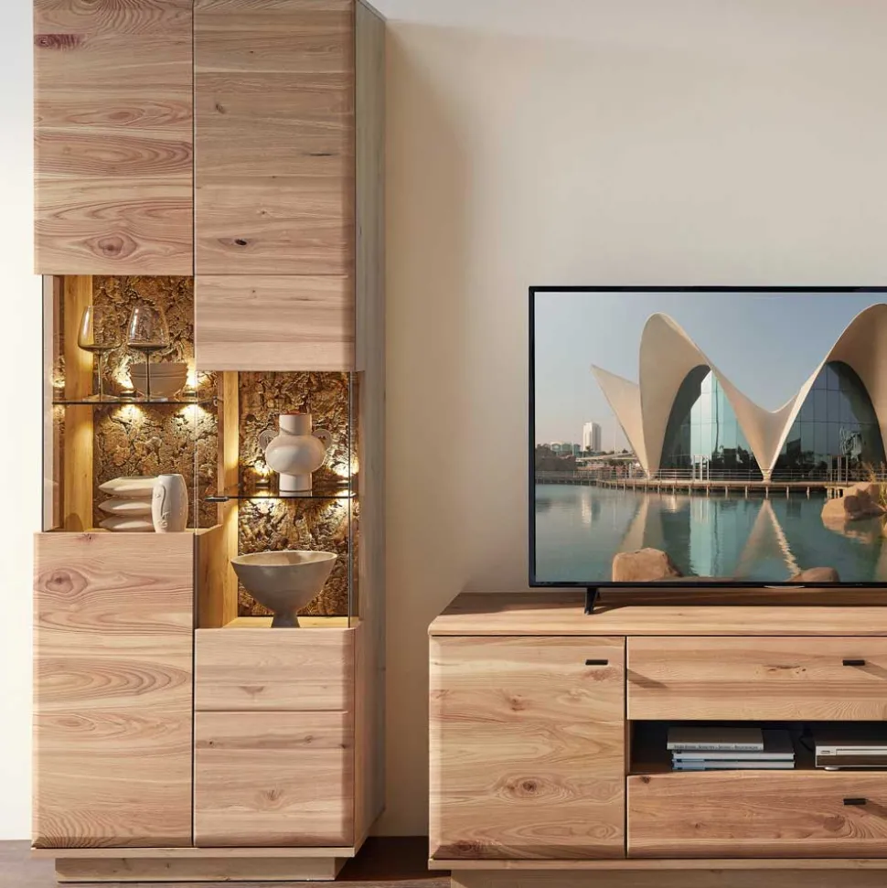 Wohnzimmereinrichtung Wohnwand Set - Cassna (dreiteilig)