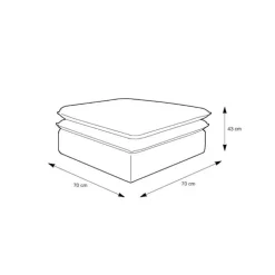 Wohnzimmerhocker in Anthrazit Breitcord - Ruffos