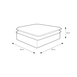 Wohnzimmerhocker in Anthrazit Breitcord - Ruffos