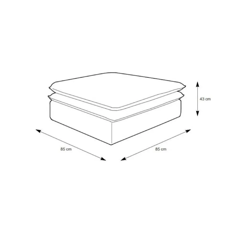 Wohnzimmerhocker in Anthrazit Breitcord - Ruffos
