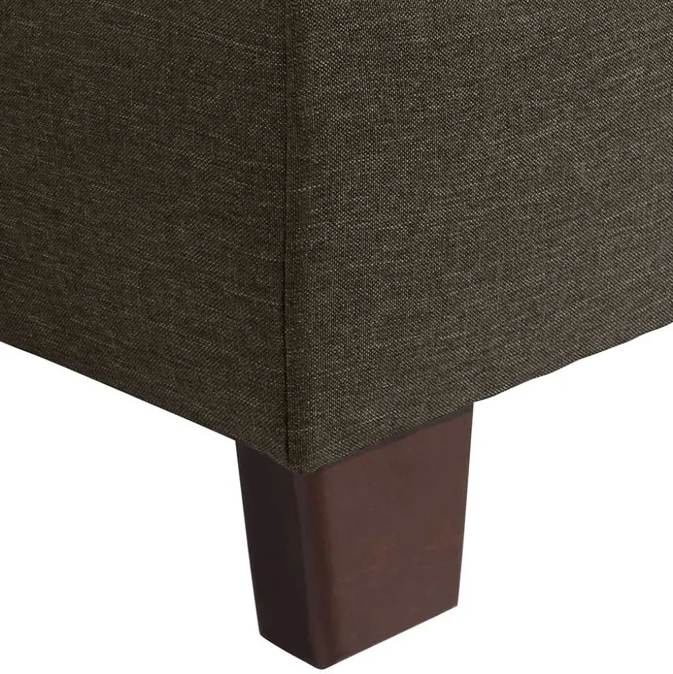 Wohnzimmerhocker in Dunkelbraun - Faith