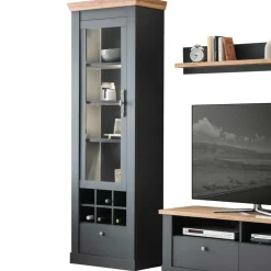 Wohnzimmermöbel TV Anbauwand Set - Lionel (vierteilig)