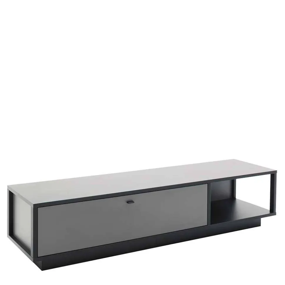 Wohnzimmermöbel TV Wand in Grau - Ridona (dreiteilig)