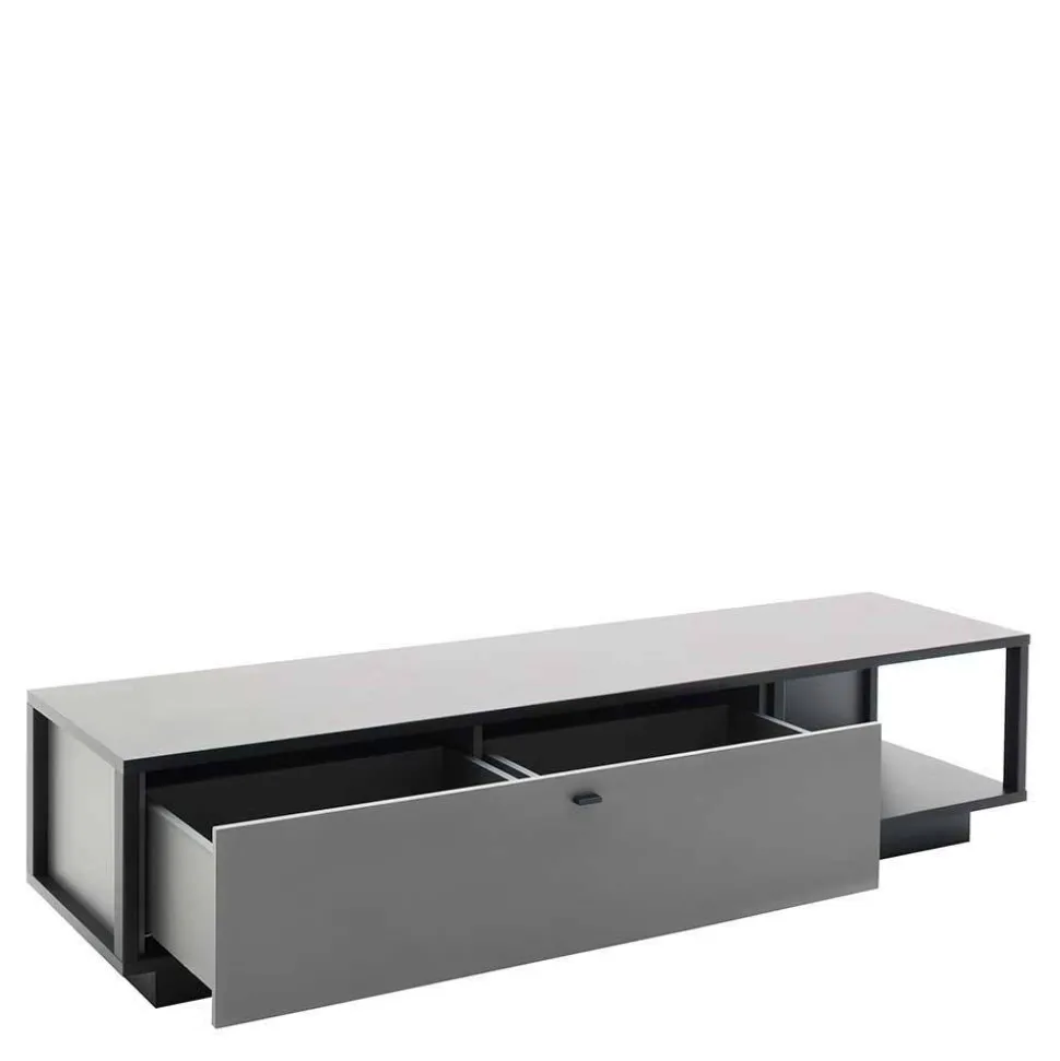 Wohnzimmermöbel TV Wand in Grau - Ridona (dreiteilig)