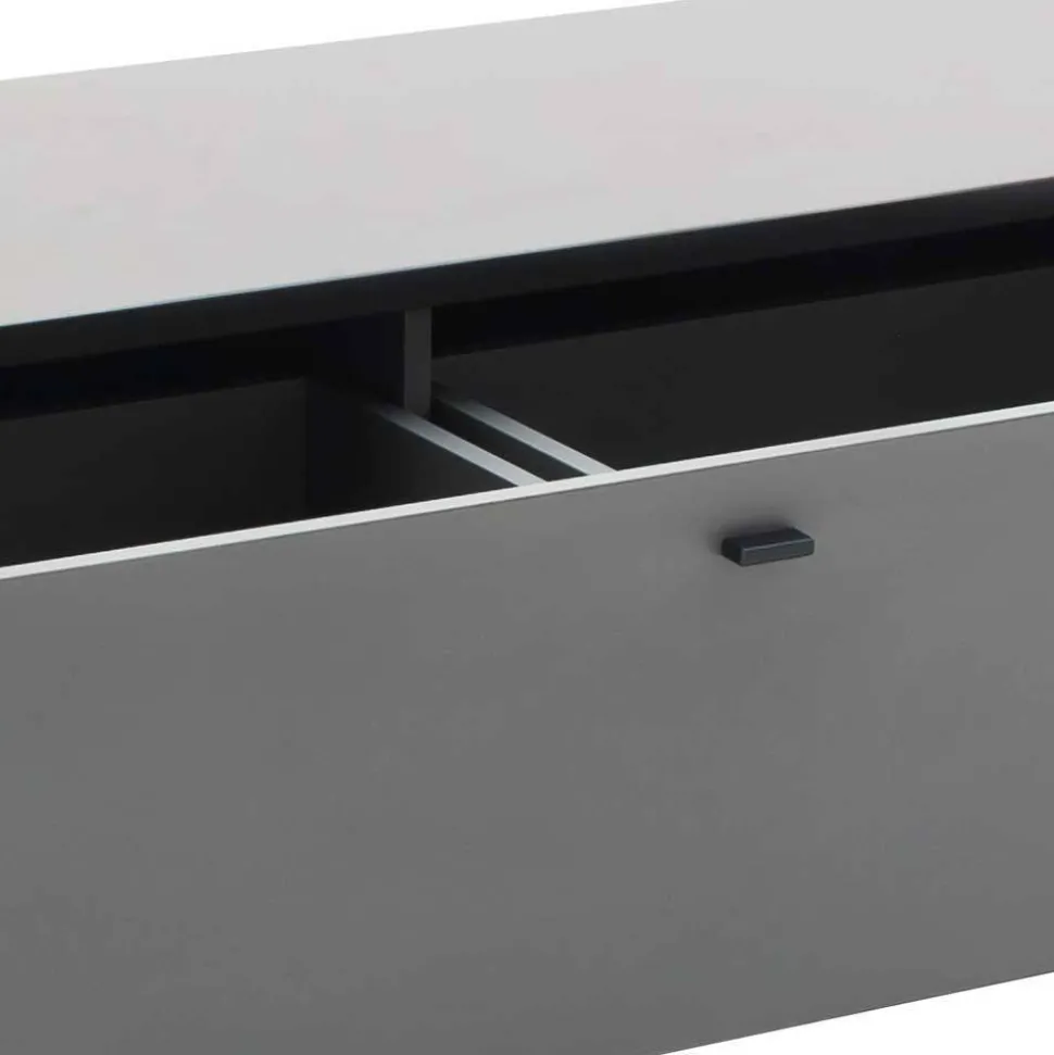 Wohnzimmermöbel TV Wand in Grau - Ridona (dreiteilig)