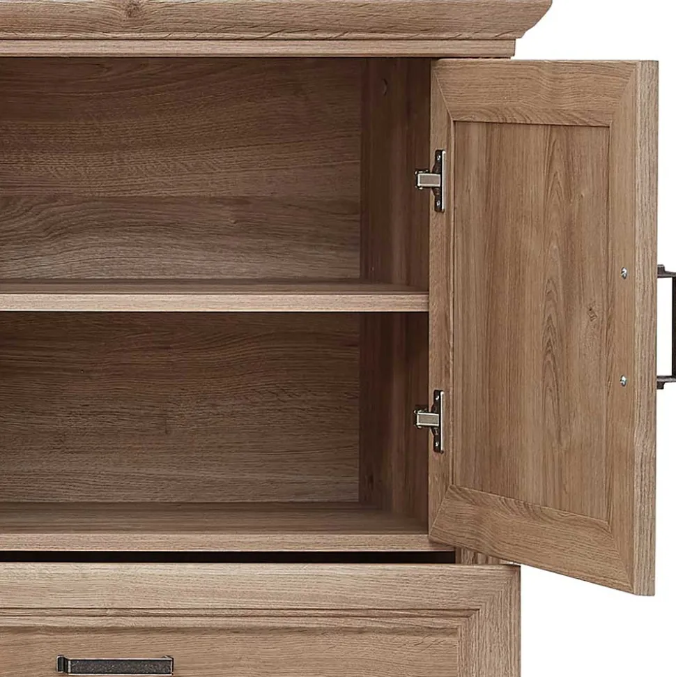 Wohnzimmerschrank in Eiche Optik mit LED - Barack