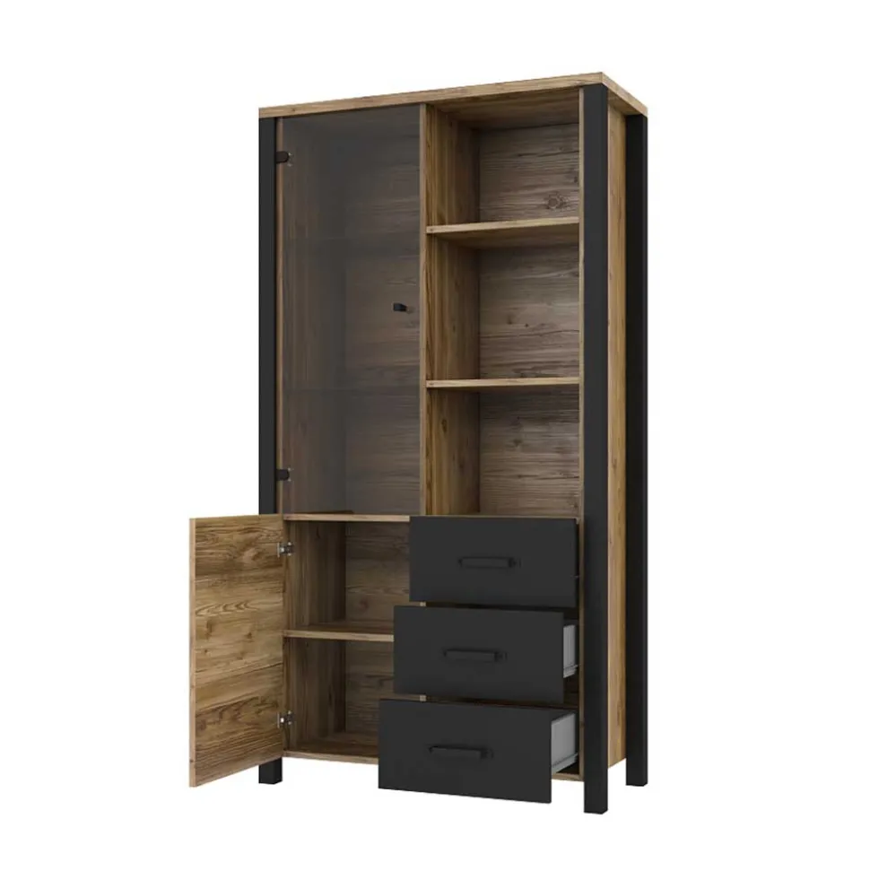 Wohnzimmerschrank in Fichte Holzoptik verwittert - Simeona