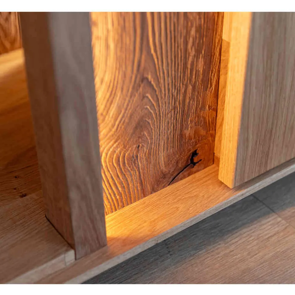 Wohnzimmerschrank mit Glas und LED Licht - Cocondar