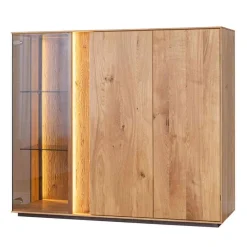 Wohnzimmerschrank mit Glas und LED Licht - Cocondar