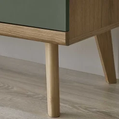 Wohnzimmerschränke & Regal in Graugrün - Oliva (vierteilig)