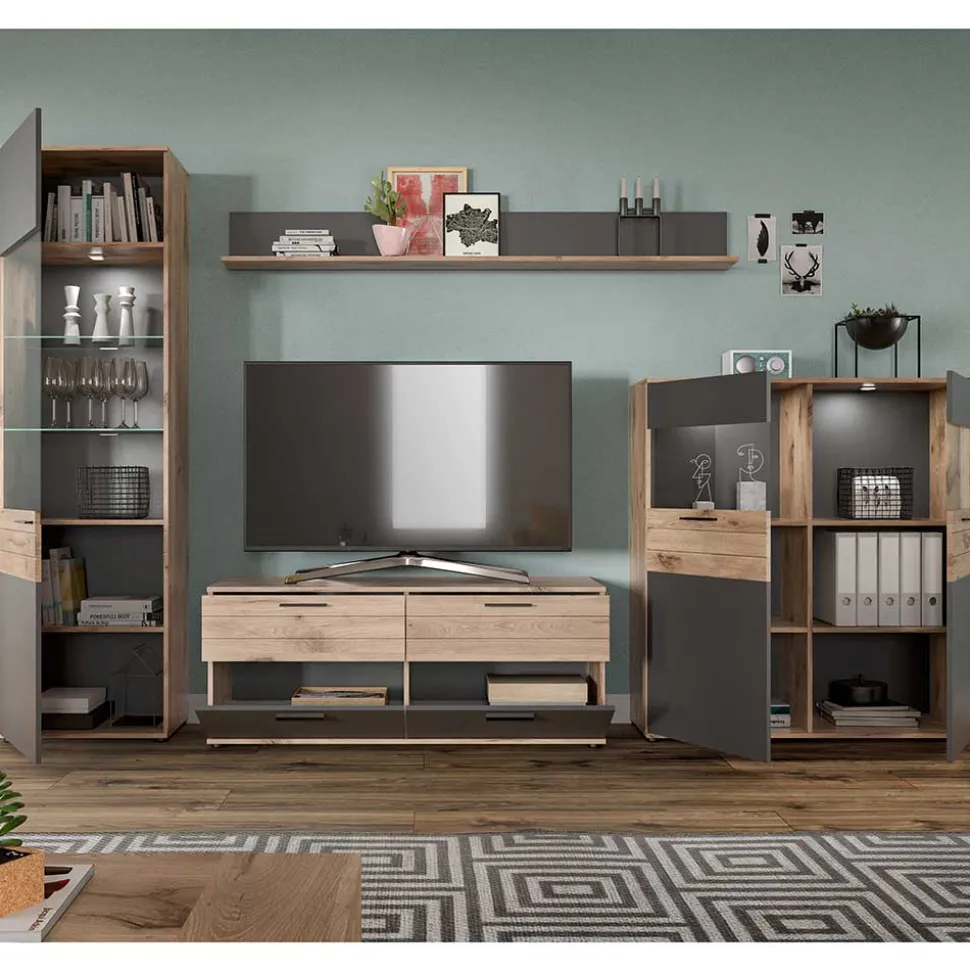 Wohnzimmerschränke & Regal - TV Wand - Lucios (vierteilig)