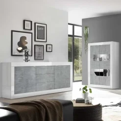 Wohnzimmerschränke in Beton Optik - Narandu (zweiteilig)