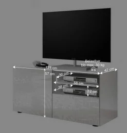 Wohnzimmerschränke in Hochglanz - Vascaub (dreiteilig)