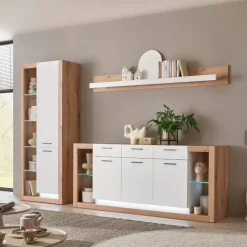 Wohnzimmerschränke und Wandboard Set - Adejano (dreiteilig)