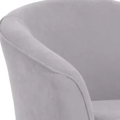 Wohnzimmersessel aus Velours Silbergrau - Bekunion