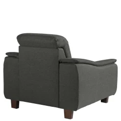 Wohnzimmersessel in Anthrazit und Nussbaum - Classimo