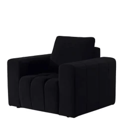 Wohnzimmersessel in Schwarz Samt - Graland