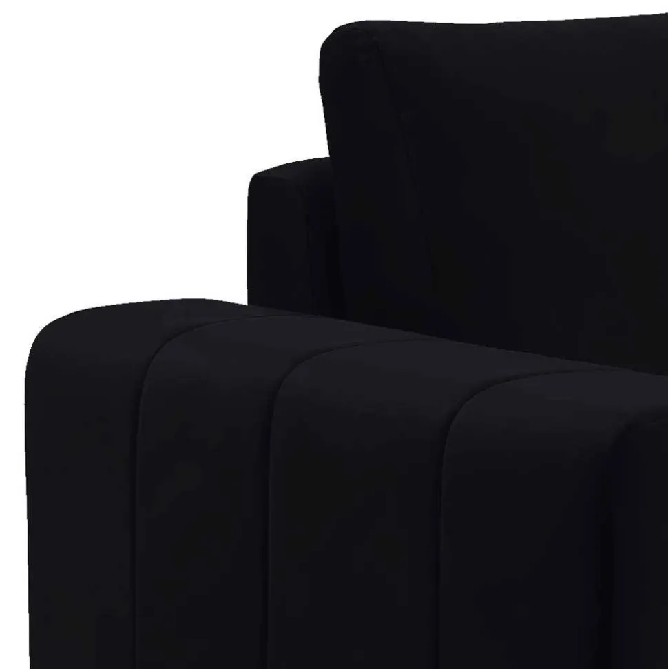 Wohnzimmersessel in Schwarz Samt - Graland