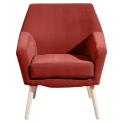 Wohnzimmersessel in Terracotta Velours - Emjada