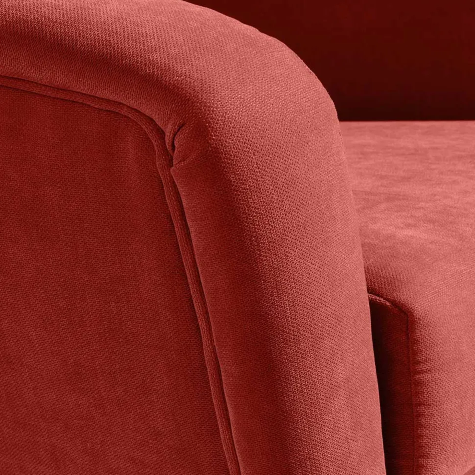 Wohnzimmersessel in Terracotta Velours - Emjada