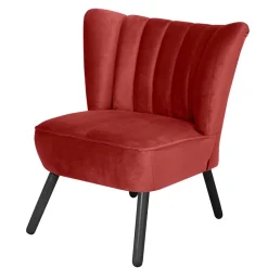 Wohnzimmersessel in Ziegelrot und Schwarz - Tessini