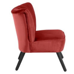 Wohnzimmersessel in Ziegelrot und Schwarz - Tessini
