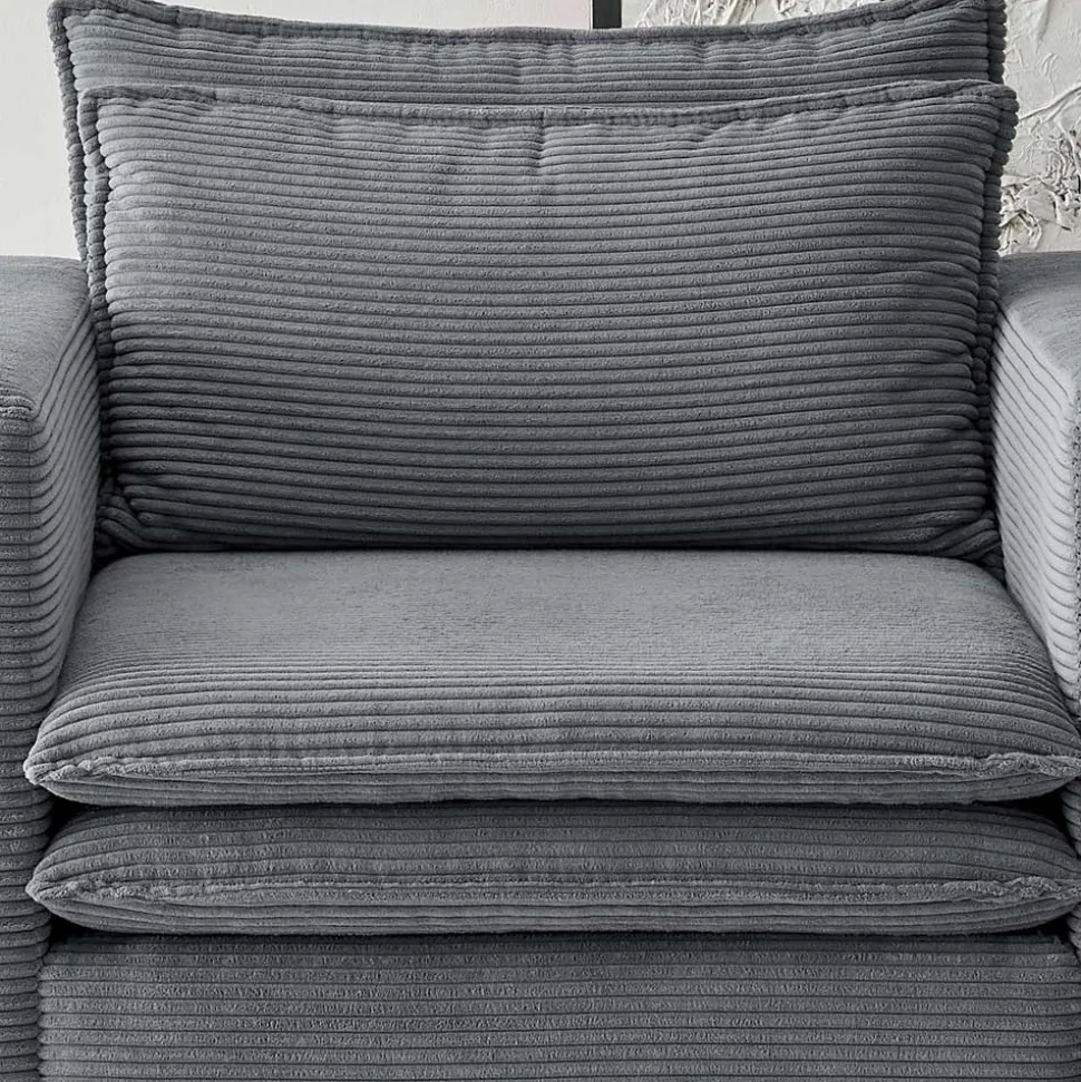 Wohnzimmersessel und Hocker Set - Ruffos (zweiteilig)